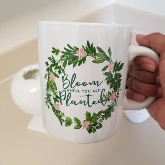 BLOOM WHERE YOU ARE PLANTED COFFEE MUG. NEW - Picture 3 of 3
